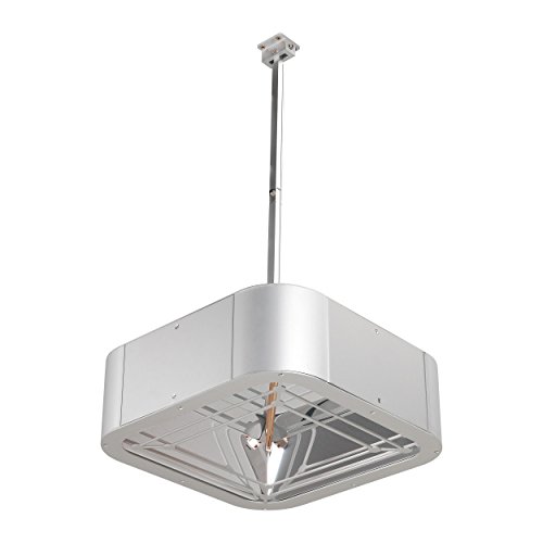 Heat Outdoors Shadow Pendant Patio Heater - 2.0 kW Stylish Hanging Fixed Outdoor Heater - Waterproof Ceiling Mountable Heating Unit with Remote Control, Parabolic Reflector and Safety Guard