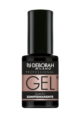 Deborah Milano - Smalto Semipermanente Gel N.19 Nude Chiaro, Effetto Plumping a Lunga Durata, Dona Unghie Intense e Brillanti, 4.5 ml