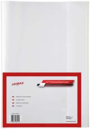 Pack of 10 9x7 Inch Clear Exercise Book Covers by Janrax