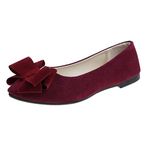 Bailarina plana para mujer elegante lazo zapatos de noche cerrados zapatos antideslizantes suela suave plataforma baja zapatos para caminar primavera verano mujer zapatos sin cordones zapatos