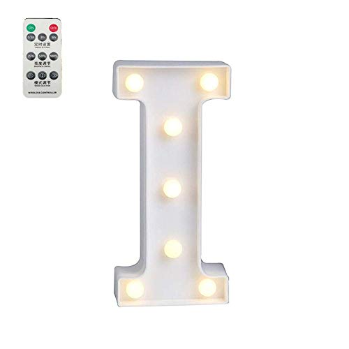 Preisvergleich Produktbild BOENTA Leuchtbuchstaben Deko Led Buchstaben Hauptlichter dekorativ für Wand Nachtlicht batteriebetrieben Batterie-Nachtlicht Batterielampen für zu Hause i