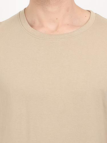 Image of FLEXIMAA Men's Cotton Round Neck Plain Half Sleeve T-Shirt
