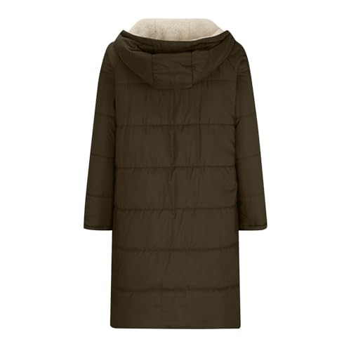 Damen Winterjacke Winter Casual Einfarbig Steppjacke Langarm Teddyfleece Jacke Mit Reissverschluss Hooded Fleecemantel Mit Taschen Windbreaker Steppmantel Freizeit Baumwolle Parka Softshellmantel