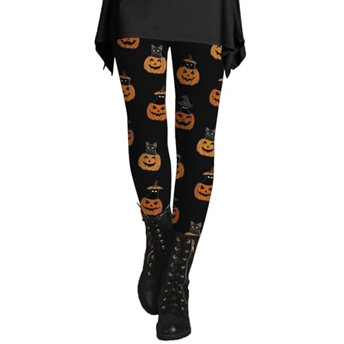 Halloween Women Holidays Casual Comfort Halloween Printed Leggings Workout Sport Trousers Pants