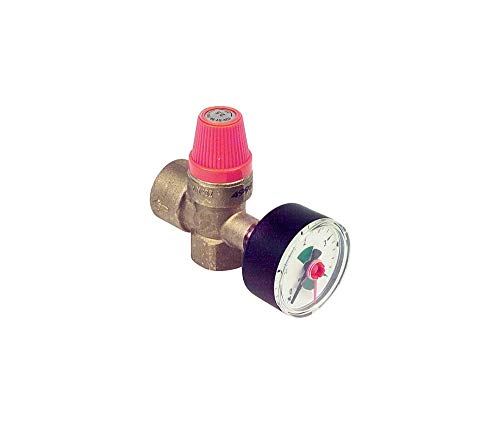 Preisvergleich Produktbild Caleffi Sicherheitsventil Überdruckventil Heizung mit Manometer 2,5 bar
