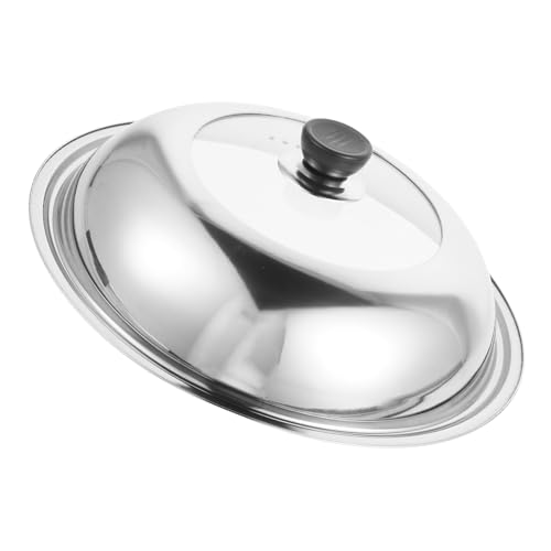 IMIKEYA Inoxidable Olla y Sartén Compatible con Woks y Vaporeras Transparente Cocción Casa de Cocina