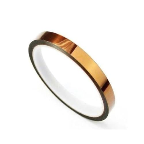 Image of Robocraze Kapton Polyimide Tape 10mm x 33m | Heat Resistant Adhesive Insulation Tape for Electronics, PCB Protection & 3D Printing Applications | High Thermal Resistance (Pack of 2)