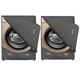 Ericlin 2-Pack Washer and Dryer Covers: Waterproof and Dustproof. Features a zipper design for easy use. Fits most front-loading machines. (Gray)