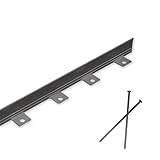 EasyFlex Aluminum No-Dig Landscape Edging for Landscape or Paver Projects, 10 Metal Edging Pieces with Spikes, 50 Feet, Black