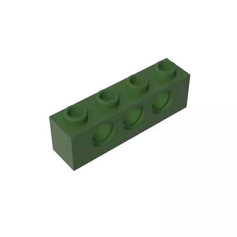 Gobricks 3701 Technology Brick Technic Brick 1x4 [3 Holes] 50 Pieces GDS-625 Compatible with Lego Building Blocks Color:Tarmac — image 1