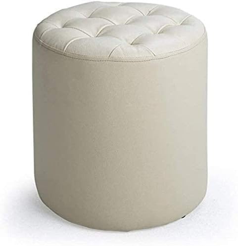 Banc en bois massif et repose-pieds rond au design scandinave épuré
