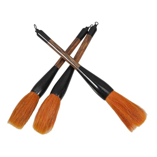 DIYEAH Enhance Your Art 3pcs Large Brush Set Chinese Calligraphy Brush Pen for Painting Writing Wolf Hair