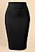 TRENDMALLS Women's High Waist Stretch Below Knee Suit Pencil Skirts for Women Black