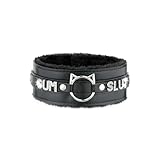 ADEMISHIA Handmade Collar Choker Necklace for Women – Cat Ear O-Ring Punk Goth Letter Choker,Black/Pink Furry Alt Fashion Jewelry
