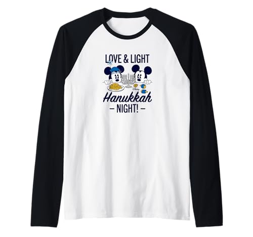 T-shirt raglan Mickey Hanukkah pour vos soirées de fête en famille