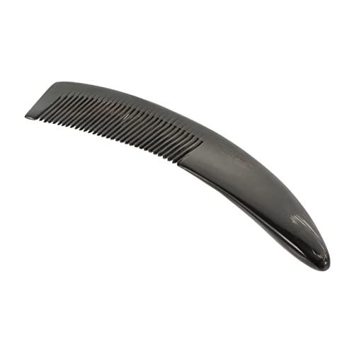 Beatifufu buffalo horn comb mustache comb pocket natural horn hair smoothing hair teasing healthy sheep beard Detangling handheld