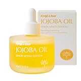 ROUGH & RAW USDA Organic Jojoba Oil with Lemon Myrtle -100% Pure Cold Pressed Unrefined Golden Jojoba for Face, Body, Hair & Nails - Fresh Citrus Scent, Vegan, Cruelty-Free (1.52 fl.oz)