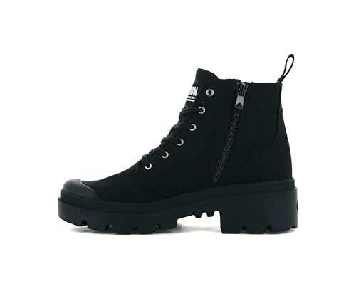 Palladium Pallabase Twill, Stivali Donna, Nero (008), 37.5 Eu - 4