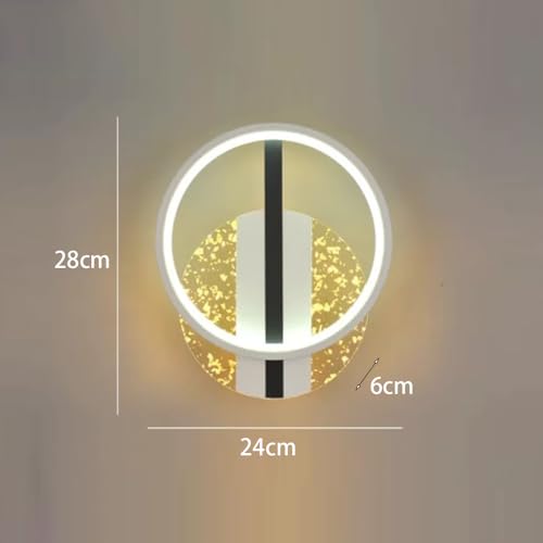 Luminaria de pared LED circular en acrílico minimalista de 28cm de altura 3