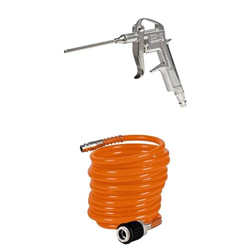 Soufflette air comprimé 8 bar max à buse longue et tuyau 4m Einhell