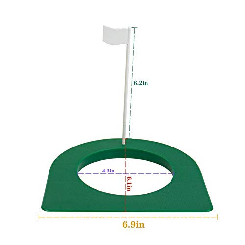 Auear, 2 Pack Creative Golf Practice Putting Cup Hold Flag Plastic Golf Putting Cup Practice For Indoor And Outdoor Training Aids #TOP1