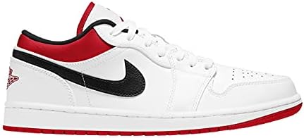 Nike Men's Air Jordan 1 Low White/Gym Red, White/Gym Red/Black, 9