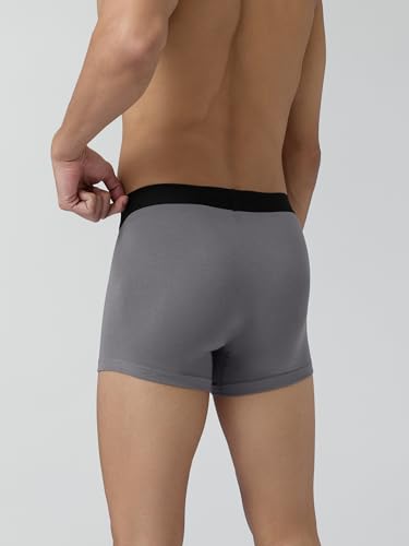 XYXX Men's Aero Super Combed Cotton Regular Fit Solid Antimicrobial Trunks with No Marks Waistband (Pack of 3)