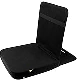 Friends of Meditation Back Jack Yoga Chair Foldable Portable Comfortable Floor Chairs with Back Support for Adults Seating Couch Cushions Gaming Seater Indoor Outdoor (18X 18 Inch Black)