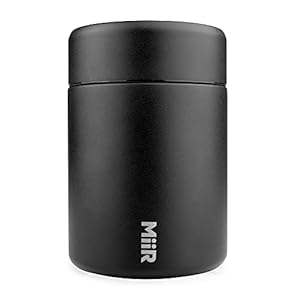 MiiR, Airtight Coffee Canister, Portable Storage for Coffee, Tea, and More, Stainless Steel Construction, Black