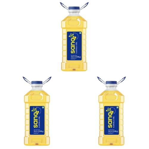 Image of Sano Canola Cooking Oil for Daily Use | Recommended for All Types of Cuisines | Lowest in Saturated Fat Content | Ideal for Health-Conscious Cooking | 5 Litre (Pack of 3) | Smart Cooking Choice