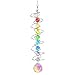 GWAHSA Suncatcher Wind Spinner Gazing Ball Spiral Tail, Crystal Sun Catchers with Seven Chakra Beads Window Hanging for Indoor Home Outdoor Garden Decor Wedding Birthday Party Gifts for Girl Women Mom
