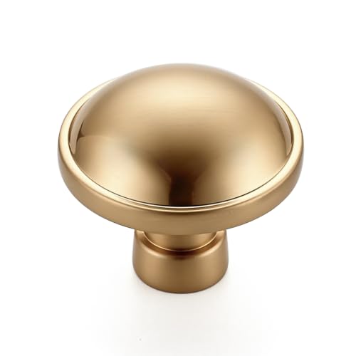 Image of Ravinte Polished Champagne Bronze Cabinet Handles 1-1 /4 Inch 10 Pack