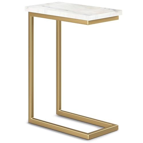 SIMPLIHOME Skyler Marble C-Side Table
