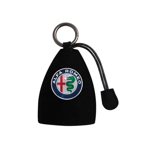 ZGCYK Voiture Pochette Etuis Porte-clés pour Alfa Romeo 147GTA Tonale Giulia Mito 156 159 Giulia Key Holder Key Organizer Key Case Key Cover Trousseau Clés Accessoire,Blackstyle-A