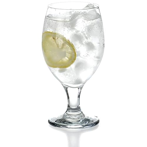Red Co. Belluno Classic Clear Glasses for Water, Juice, Liquor – Wine Goblets – Set of 6 (13.5 Ounces)