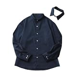 [FOMANSH] 長袖シャツ 取り外し可能カラー 2WAY バンドカラー ワイシャツ ワンポケット付き ビジネスからカジュアルまで