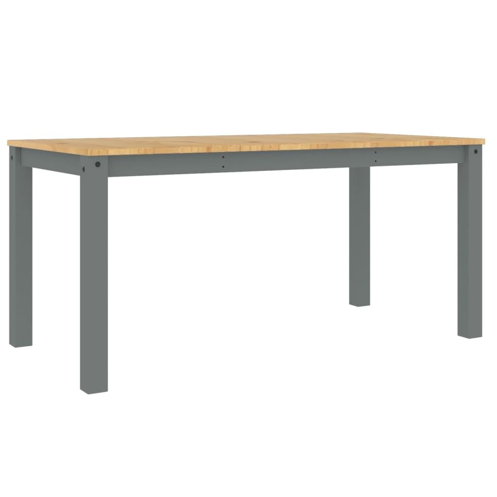 vidaXL Stół jadalniany PANAMA, szary, 160x80x75 cm, drewno sosnowe