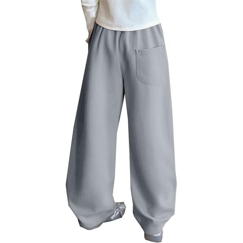 Girls Wide Leg Sweatpants Trendy Oversized Drawstring Sweat Pants High Waist Baggy Trousers Lounge Pant Athletic2
