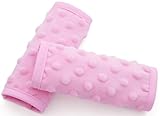 Pro Goleem Car Seat Strap Covers for Babies Girl Soft Car Seat Strap Shoulder Pads for All Car Seats, Stroller, Pushcar, Pink