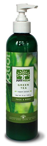 Justneem Lotion, Green Tea, Instant And Lasting Relief For Severely Dry, Cracked, Itchy Or Irritated Skin. For Eczema, Psoriasis, Rosacea, And More. Face And Body - 8 Oz #TOP2
