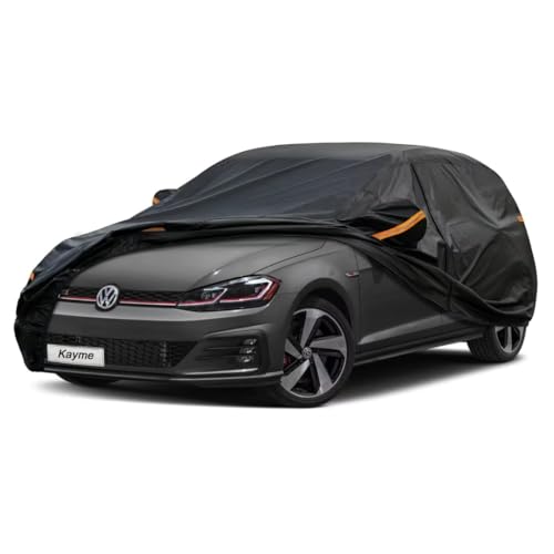 Kayme Hatchback Car Cover Fit for Volkswagen Golf GTI/Golf R/R32 (1997-2025) Automobiles All Weather Waterproof, Outdoor Cover Sun Rain Protection, wi