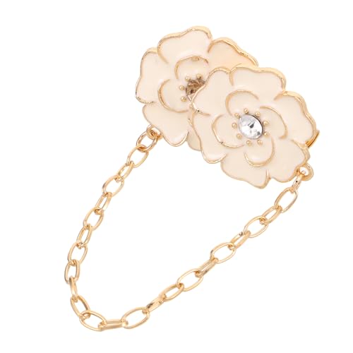 Pince à écharpe fleur anti-glisse pour grand foulard