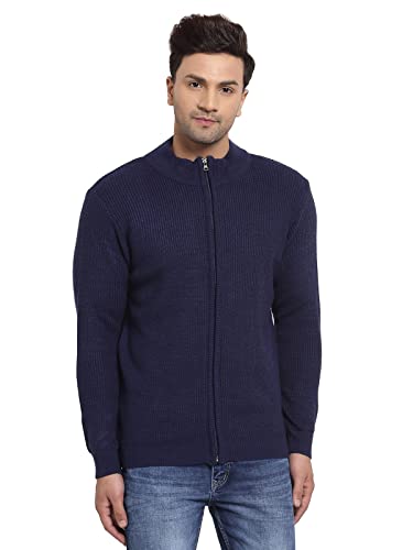 Image of Style Quotient Men Navy Blue Solid