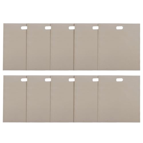 Homeponnew Bolsas reutilizables para tostadora, paquete de 10, bolsas antiadherentes resistentes al calor para microondas, horno, parrilla y tostadora, color beige (17 x 19 cm)