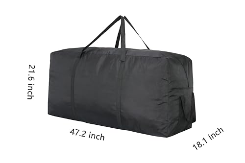 Ubagoo Aufbewahrungstasche Oxford Heavy-Duty Belastbare Aufbewahrungstasche Tragetasche Mit Handgriff für Bettzeug Matratzenauflagen Decken Bettdecken and Kissen (120 * 55 * 46, 300L)