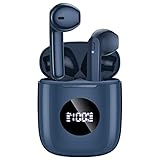 CAPOXO Wireless Earbuds V5.3 Bluetooth Headphones 50Hrs Battery Life with Wireless Charging Case & LED Power Display Deep Bass IPX7 Waterproof Earphones Microphone Stereo Headset for TV Smart Phone