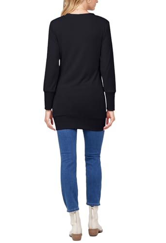 MEROKEETY Women's 2025 Fall Long Sleeve Cardigan Sweater Lightweight Snap Button Down Open Front Casual Outfit3