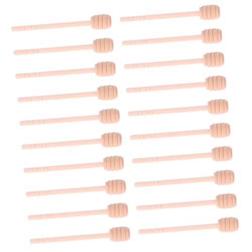 Cabilock 25pcs Wooden Honey Stirrer Honey Sticks Honey Dispenser Stick Honey Pot Sticks Jam Dippers Kitchen Stirring Rods Honey Mixing Sticks Honey Stirring Rods Honey Jar Sticks re-usable