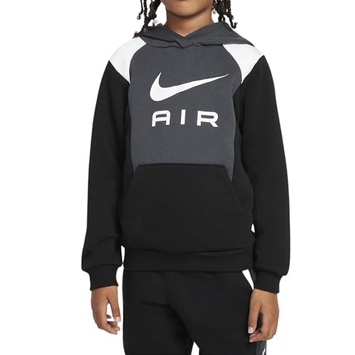 NIKE Air Children's Tracksuit, Black, Black/White/Grey, 4-5 anni