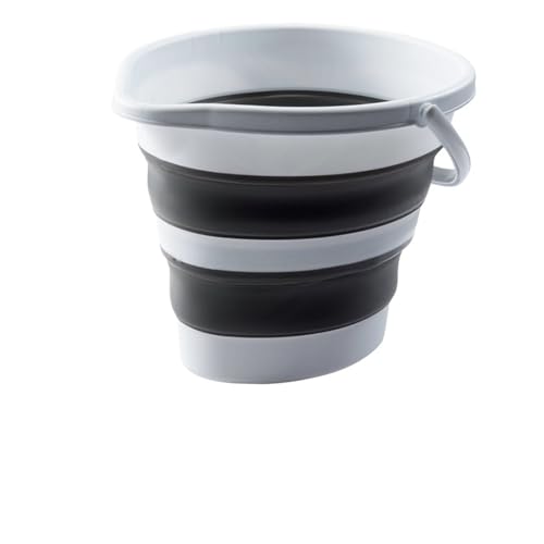 Cubo de agua plegable silicona compatible con 5/10L, suministros for acampar, productos for el baño y hogar, cesta grande for la colada, almacenamiento ropa(10L)